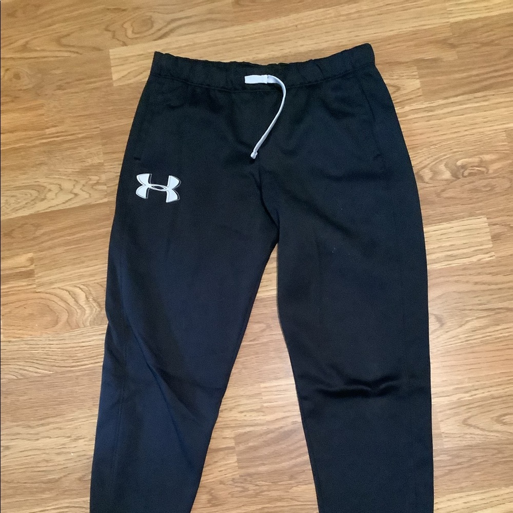 Girls Black Under Armor Joggers